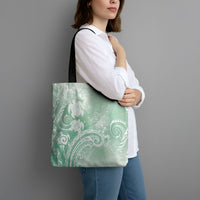 Aloha Hawaii Turtles Floral Tote Bag Seafoam Marbles Glaze LT7 - Polynesian Pride