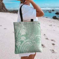 Aloha Hawaii Turtles Floral Tote Bag Seafoam Marbles Glaze LT7 - Polynesian Pride