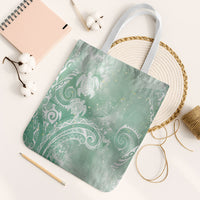 Aloha Hawaii Turtles Floral Tote Bag Seafoam Marbles Glaze LT7 White Strap One Size Seafoam - Polynesian Pride