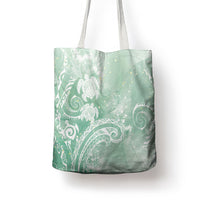 Aloha Hawaii Turtles Floral Tote Bag Seafoam Marbles Glaze LT7 - Polynesian Pride