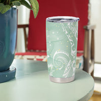 Aloha Hawaii Turtles Floral Tumbler Cup Seafoam Marbles Glaze LT7 - Polynesian Pride