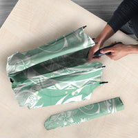 Aloha Hawaii Turtles Floral Umbrella Seafoam Marbles Glaze LT7 - Polynesian Pride