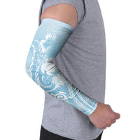 Aloha Hawaii Turtles Floral Arm Sleeves Aqua Marbles Glaze LT7 - Polynesian Pride