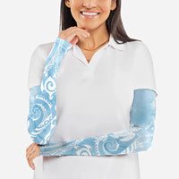 Aloha Hawaii Turtles Floral Arm Sleeves Aqua Marbles Glaze LT7 - Polynesian Pride