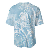 Aloha Hawaii Turtles Floral Baseball Jersey Aqua Marbles Glaze LT7 - Polynesian Pride