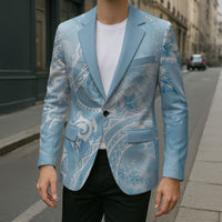 Aloha Hawaii Turtles Floral Blazer Aqua Marbles Glaze LT7 - Polynesian Pride