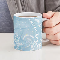 Aloha Hawaii Turtles Floral Ceramic Mug Aqua Marbles Glaze LT7 - Polynesian Pride