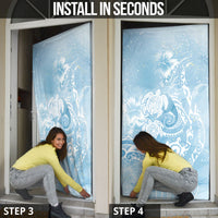 Aloha Hawaii Turtles Floral Door Cover Aqua Marbles Glaze LT7 - Polynesian Pride
