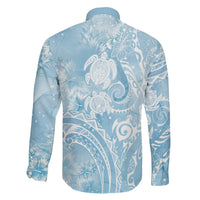 Aloha Hawaii Turtles Floral Family Matching Mermaid Dress and Hawaiian Shirt Aqua Marbles Glaze LT7 - Polynesian Pride