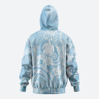 Aloha Hawaii Turtles Floral Hoodie Aqua Marbles Glaze LT7 - Polynesian Pride