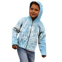 Aloha Hawaii Turtles Floral Kid Hoodie Aqua Marbles Glaze LT7 - Polynesian Pride