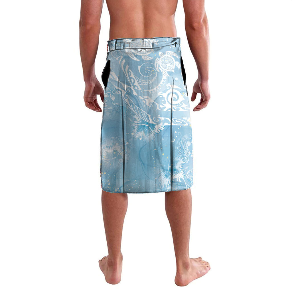 Aloha Hawaii Turtles Floral Lavalava Aqua Marbles Glaze LT7 - Polynesian Pride
