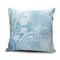 Aloha Hawaii Turtles Floral Pillow Cover Aqua Marbles Glaze LT7 Aqua - Polynesian Pride