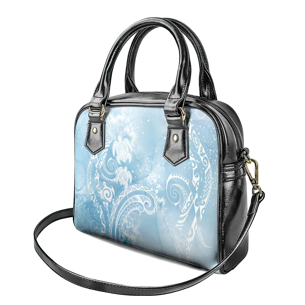Aloha Hawaii Turtles Floral Shoulder Handbag Aqua Marbles Glaze LT7 - Polynesian Pride
