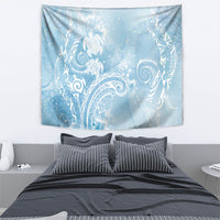 Aloha Hawaii Turtles Floral Tapestry Aqua Marbles Glaze LT7 - Polynesian Pride