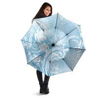 Aloha Hawaii Turtles Floral Umbrella Aqua Marbles Glaze LT7 - Polynesian Pride