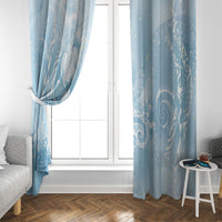 Aloha Hawaii Turtles Floral Window Curtain Aqua Marbles Glaze LT7 - Polynesian Pride