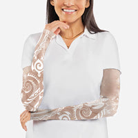 Aloha Hawaii Turtles Floral Arm Sleeves Taupe Marbles Glaze LT7 - Polynesian Pride