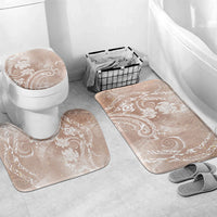 Aloha Hawaii Turtles Floral Bathroom Set Taupe Marbles Glaze LT7 Mat Set Only (3 pcs) One Size Taupe - Polynesian Pride