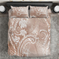 Aloha Hawaii Turtles Floral Bedding Set Taupe Marbles Glaze LT7 Taupe - Polynesian Pride