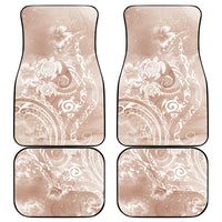 Aloha Hawaii Turtles Floral Car Mats Taupe Marbles Glaze LT7 - Polynesian Pride