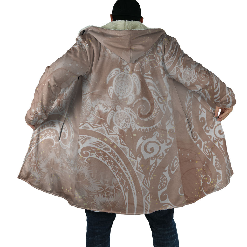 Aloha Hawaii Turtles Floral Cloak Taupe Marbles Glaze LT7 - Polynesian Pride