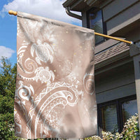 Aloha Hawaii Turtles Floral Garden Flag Taupe Marbles Glaze LT7 - Polynesian Pride