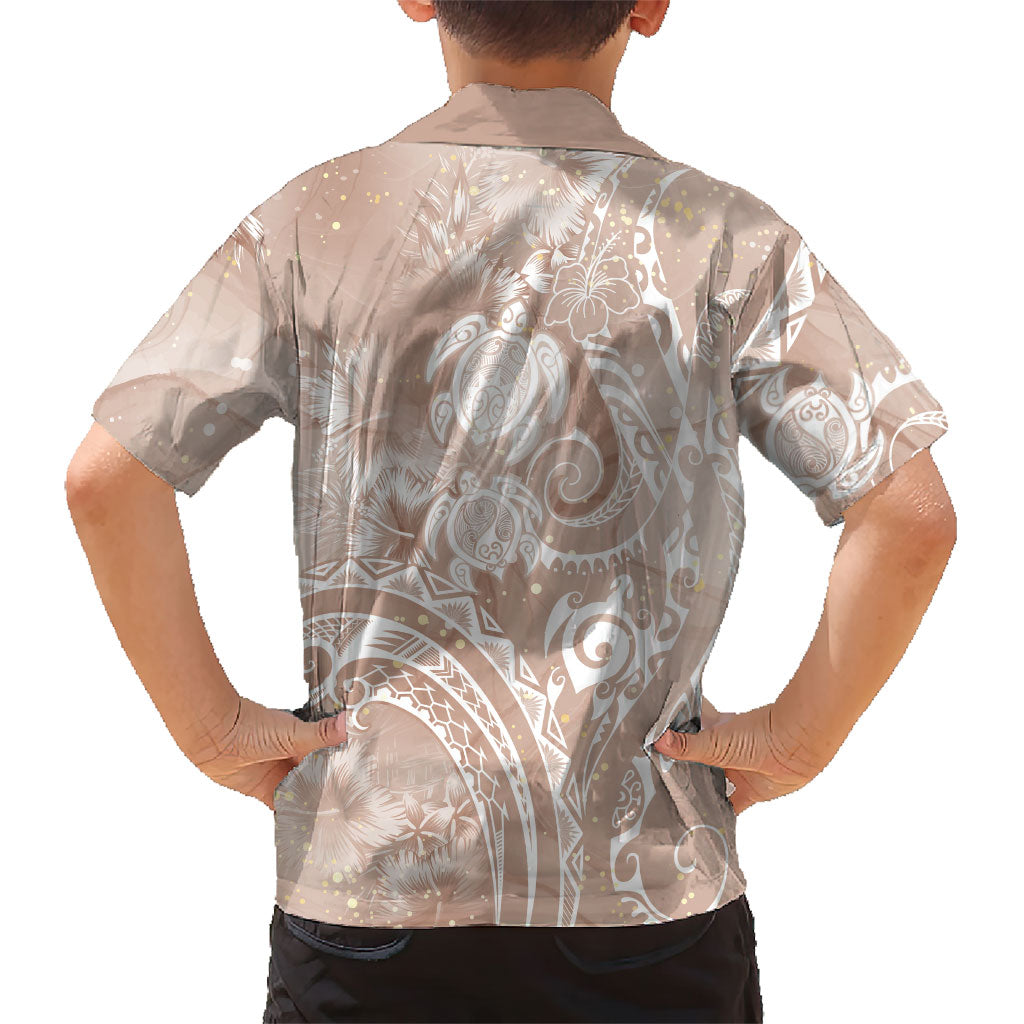 Aloha Hawaii Turtles Floral Hawaiian Shirt Taupe Marbles Glaze LT7 - Polynesian Pride