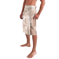 Aloha Hawaii Turtles Floral Lavalava Taupe Marbles Glaze LT7 - Polynesian Pride