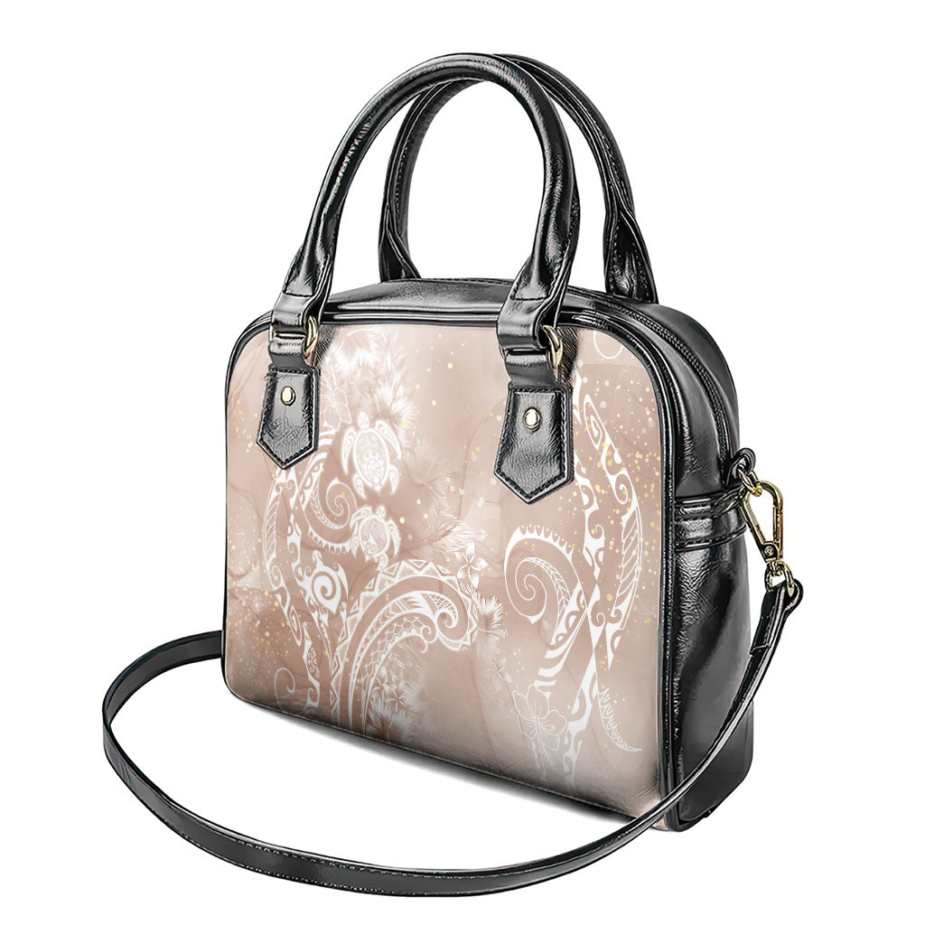 Aloha Hawaii Turtles Floral Shoulder Handbag Taupe Marbles Glaze LT7 - Polynesian Pride