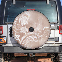 Aloha Hawaii Turtles Floral Spare Tire Cover Taupe Marbles Glaze LT7 Taupe - Polynesian Pride