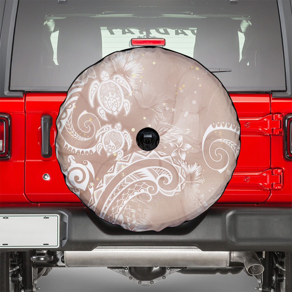 Aloha Hawaii Turtles Floral Spare Tire Cover Taupe Marbles Glaze LT7 - Polynesian Pride