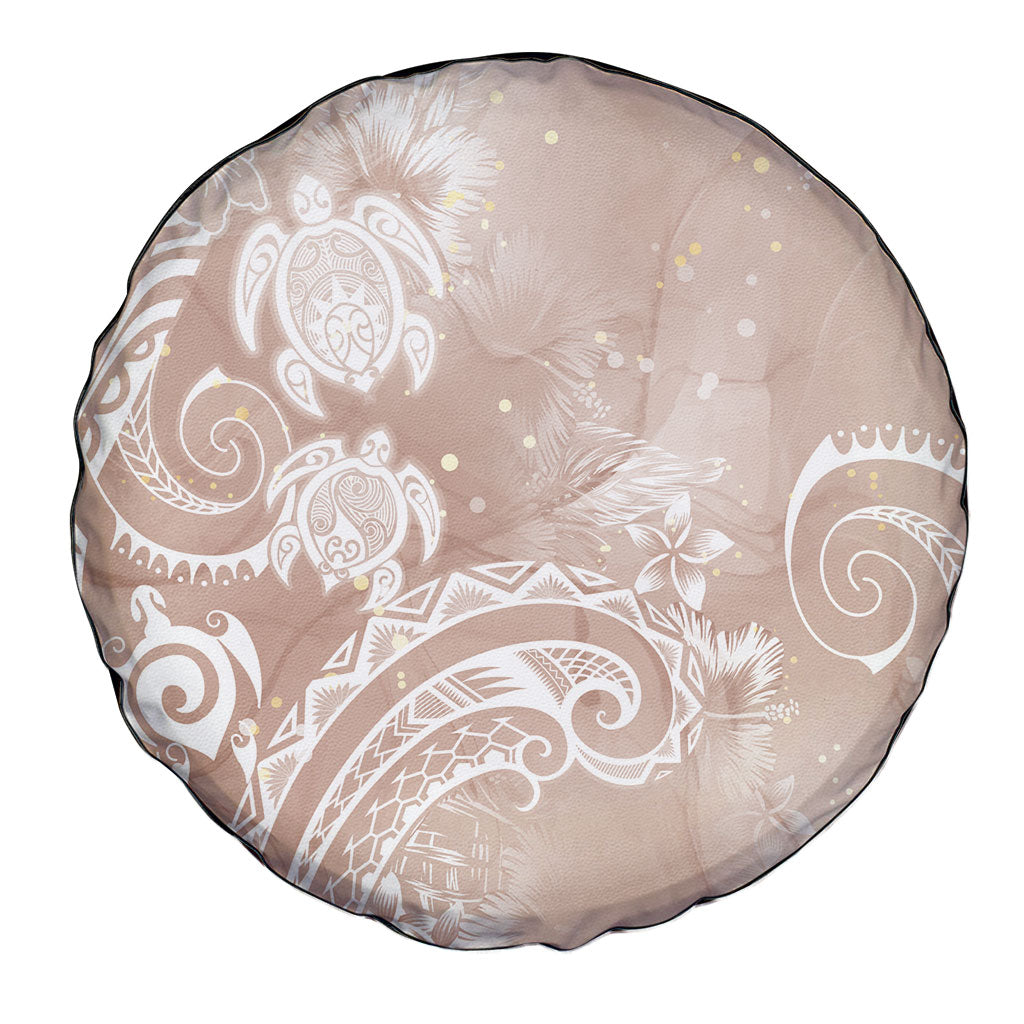 Aloha Hawaii Turtles Floral Spare Tire Cover Taupe Marbles Glaze LT7 - Polynesian Pride