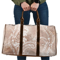 Aloha Hawaii Turtles Floral Travel Bag Taupe Marbles Glaze LT7 Taupe - Polynesian Pride
