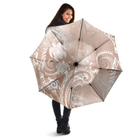 Aloha Hawaii Turtles Floral Umbrella Taupe Marbles Glaze LT7 - Polynesian Pride