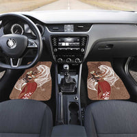 Tahiti Islands Polynesian Plumeria Car Mats Tahitian Vahine 'Ote'a - Beige