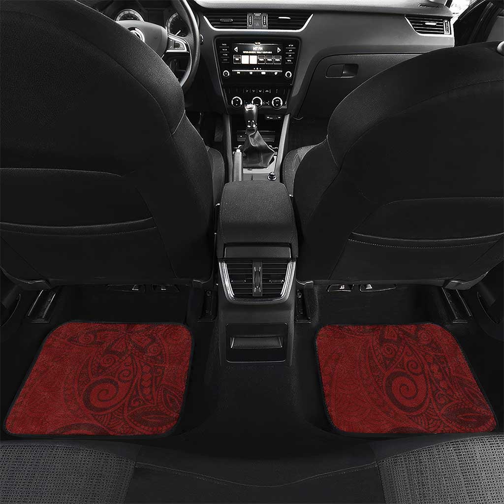 Tahiti Islands Polynesian Plumeria Car Mats Tahitian Vahine 'Ote'a - Scarlet