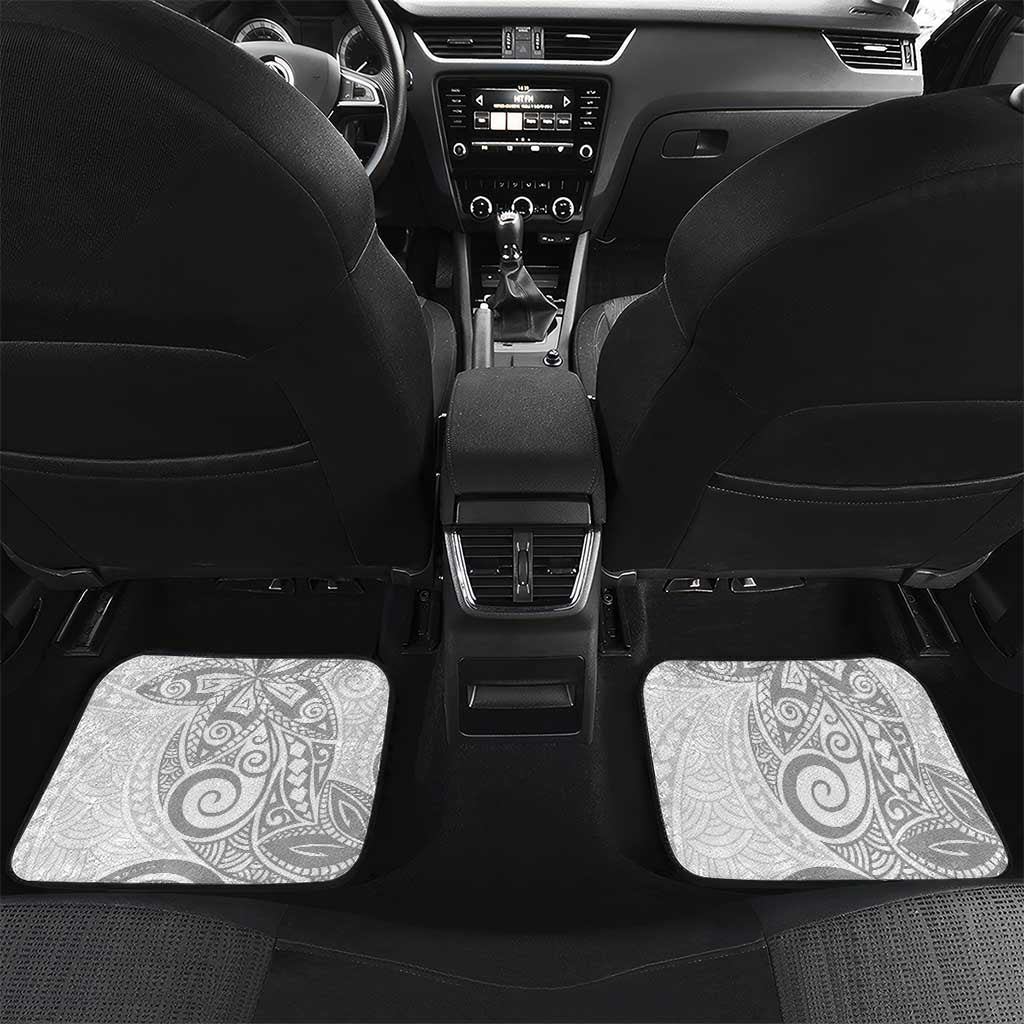 Tahiti Islands Polynesian Plumeria Car Mats Tahitian Vahine 'Ote'a - White