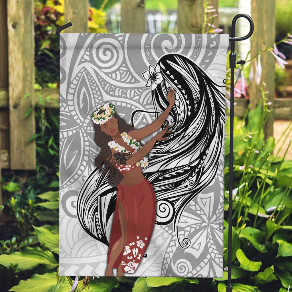 Tahiti Islands Polynesian Plumeria Garden Flag Tahitian Vahine 'Ote'a - White LT7 Garden Flag White - Polynesian Pride