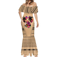 Polynesian Mermaid Dress Dog Lover With Border Collie - Sunset At The Beach LT7 - Polynesian Pride