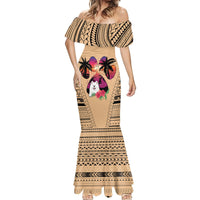 Polynesian Mermaid Dress Dog Lover With Samoyed - Sunset At The Beach LT7 - Polynesian Pride
