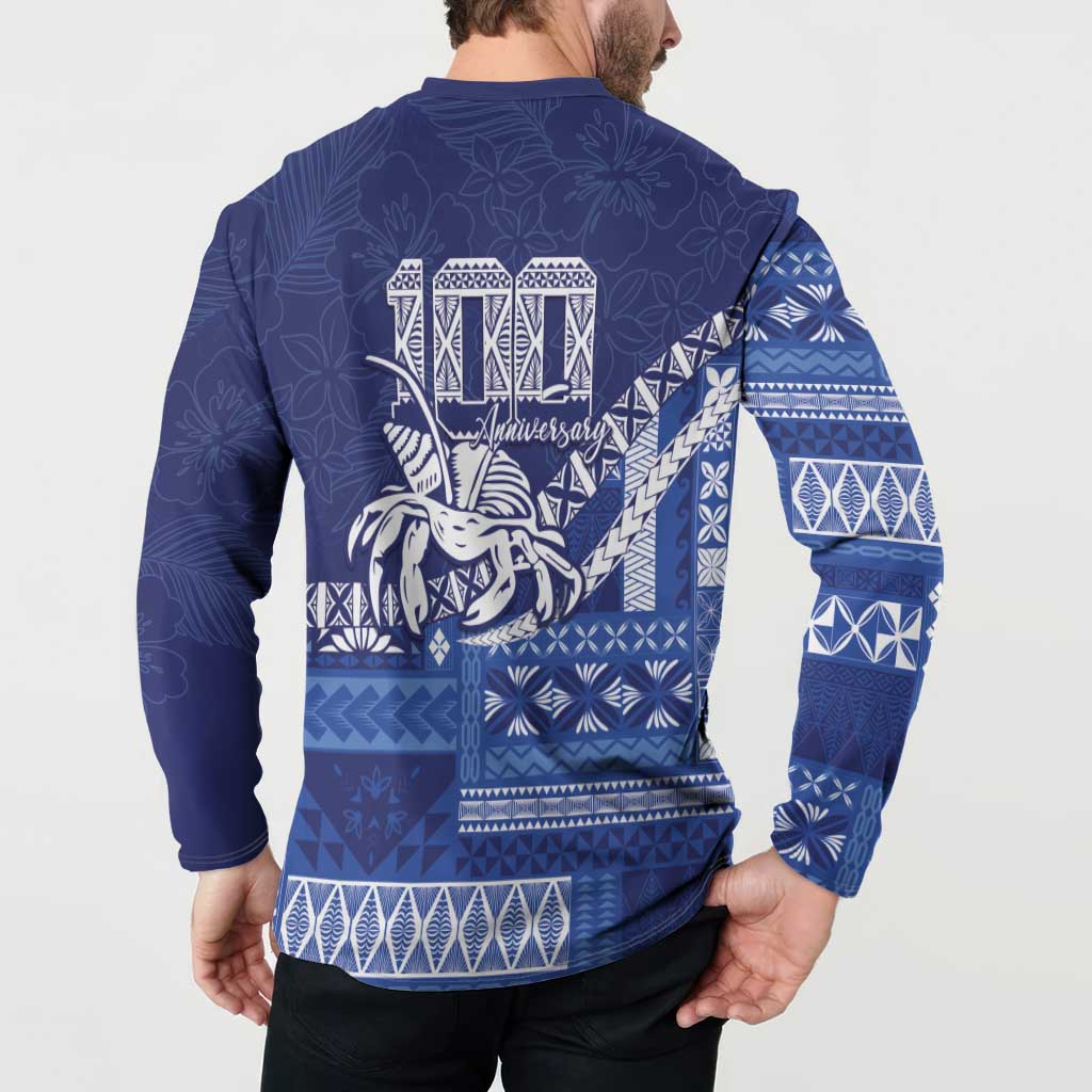 Queen Salote College 100th Anniversary Button Sweatshirt QSC Royal Girls - Polynesian Pride