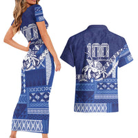 Queen Salote College 100th Anniversary Couples Matching Short Sleeve Bodycon Dress and Hawaiian Shirt QSC Royal Girls - Polynesian Pride