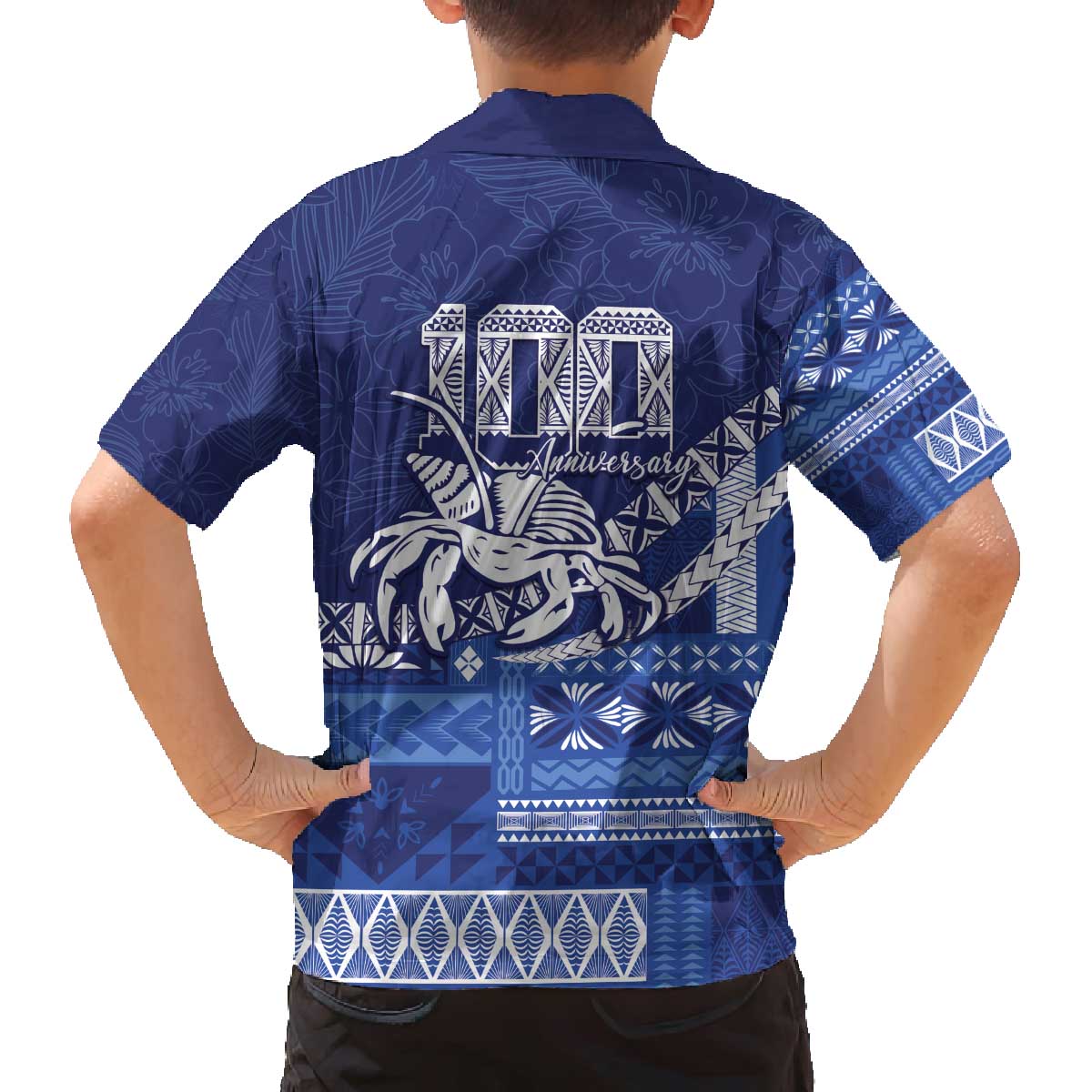 Queen Salote College 100th Anniversary Family Matching Off The Shoulder Long Sleeve Dress and Hawaiian Shirt QSC Royal Girls - Polynesian Pride
