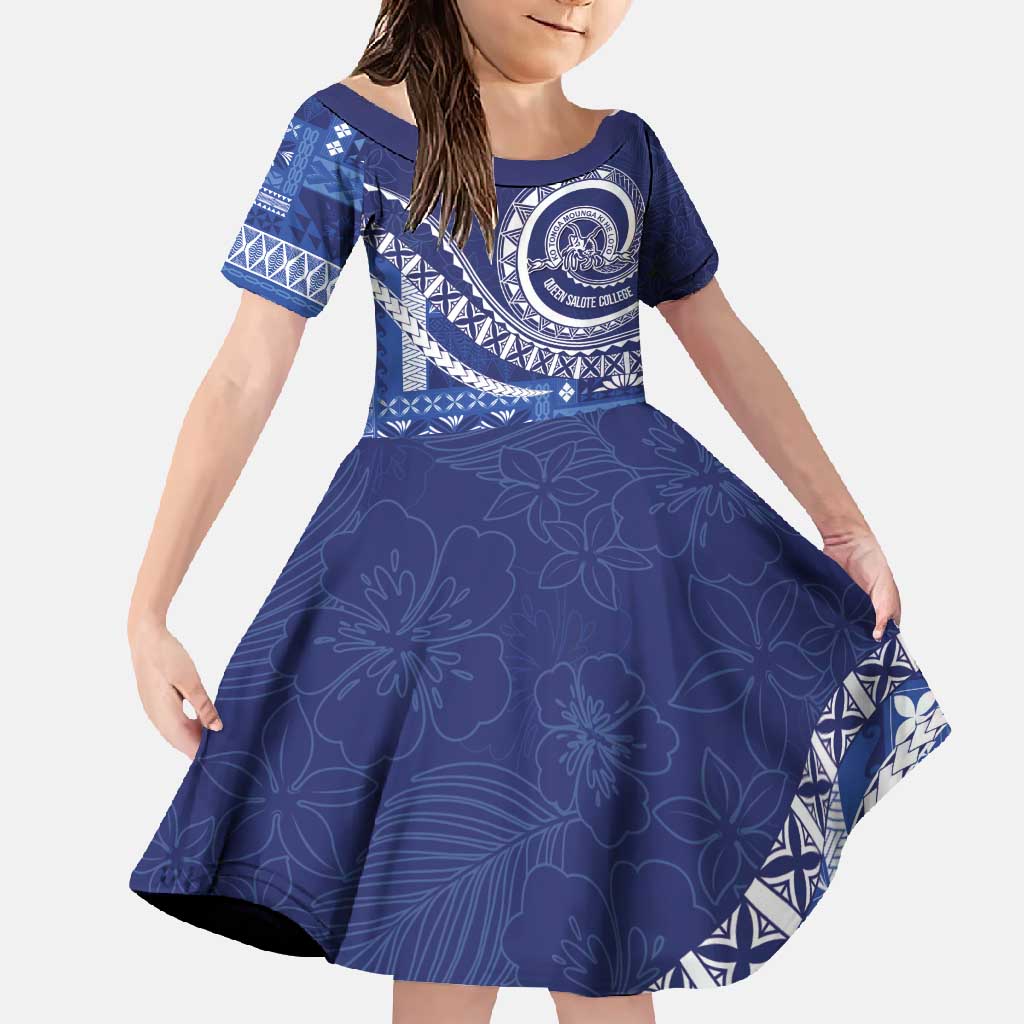 Queen Salote College 100th Anniversary Family Matching Off Shoulder Maxi Dress and Hawaiian Shirt QSC Royal Girls - Polynesian Pride