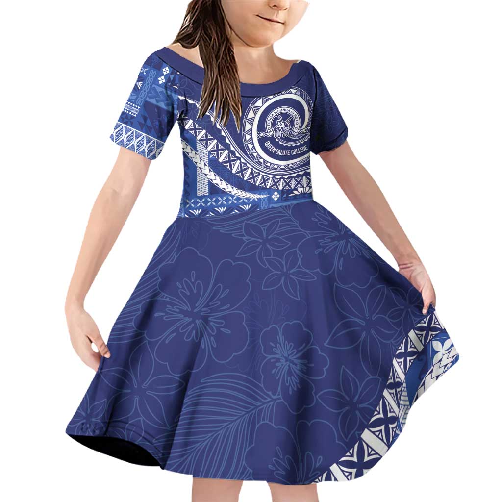 Queen Salote College 100th Anniversary Family Matching Off Shoulder Short Dress and Hawaiian Shirt QSC Royal Girls - Polynesian Pride