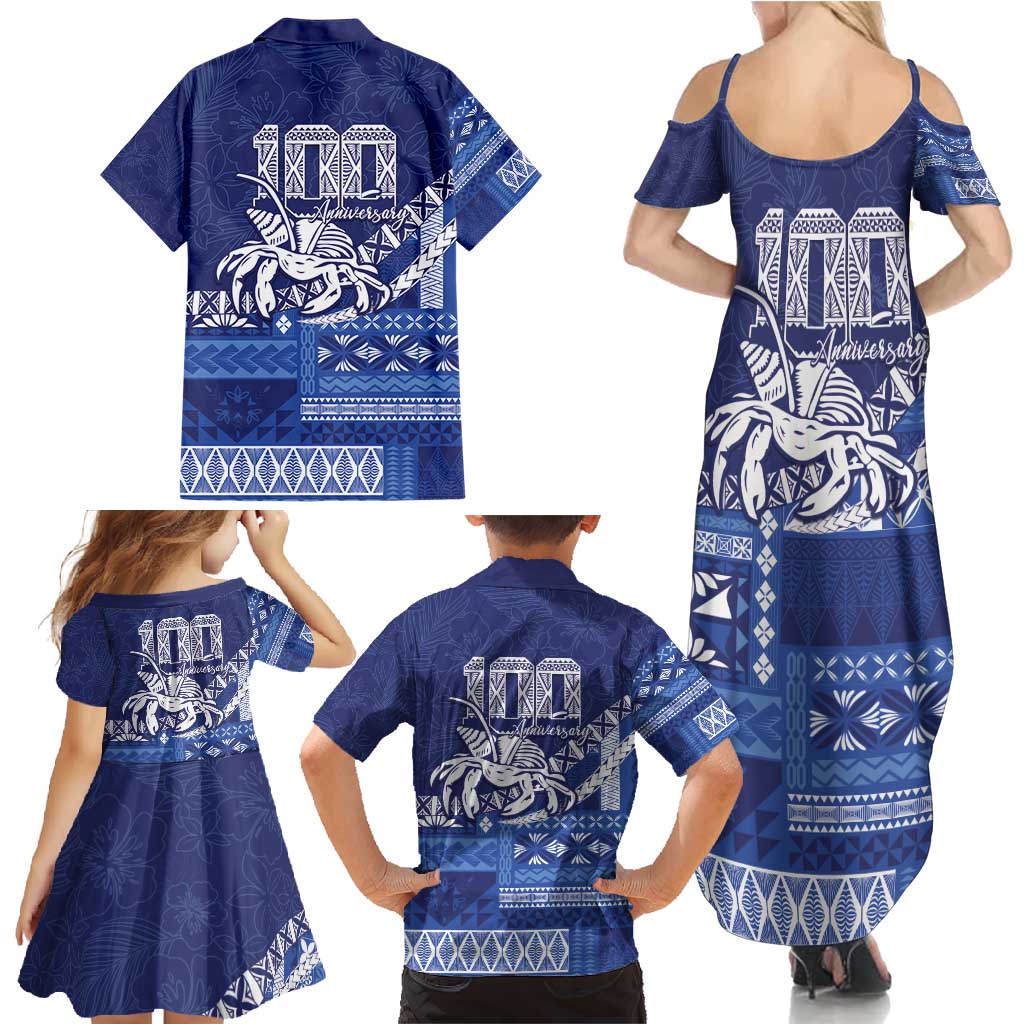 Queen Salote College 100th Anniversary Family Matching Summer Maxi Dress and Hawaiian Shirt QSC Royal Girls - Polynesian Pride