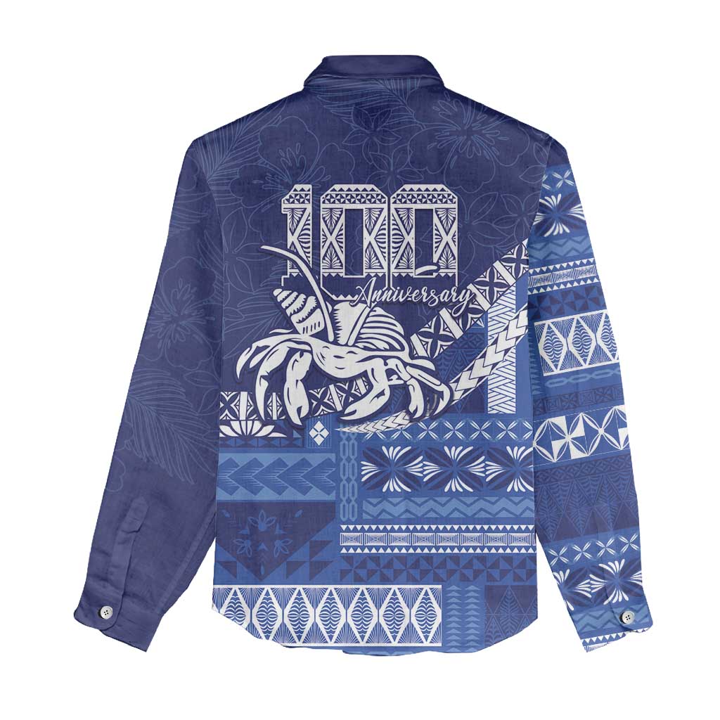 Queen Salote College 100th Anniversary Women Casual Shirt QSC Royal Girls - Polynesian Pride