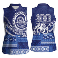 Queen Salote College 100th Anniversary Women Sleeveless Polo Shirt QSC Royal Girls - Polynesian Pride