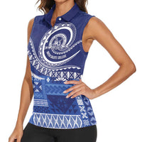 Queen Salote College 100th Anniversary Women Sleeveless Polo Shirt QSC Royal Girls - Polynesian Pride